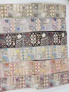 Haute qualité nouveau Design palmier filigrane paillettes dentelle tissu pour robe de danse femmes chemise vêtements - Product Image 3