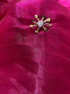 Exclusif Premium Bollywood Designer Pure Space Silk Fabric Saree Trendy Fancy Heavy Beautiful Katdana handwork Elegant Buti - Product Image 5