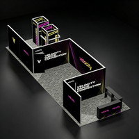 Services d'Exposition pour Salons Commerciaux Peninsula : Stand d'Exposition Portable Rectangulaire Personnalisé avec Boîte à Lumière Intégrée