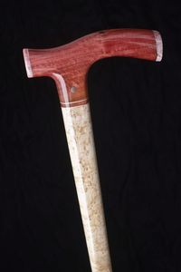 Bâton de marche en résine confortable antidérapant en bois avec poignée multi-formes solide pour les personnes âgées, réadaptation - Product Image 6