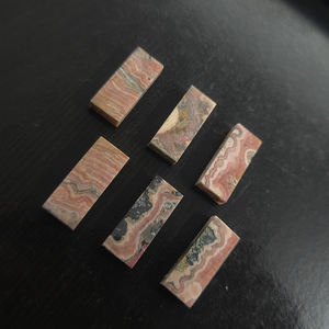 6 Pcs Naturel Rhodochrosite 25x10x5mm Rectangle Plat Cabochon 119.9 Cts Lot Iroc Ventes Qualité Rose Rhodochrosite Cab US $164.43 - Product Image 3