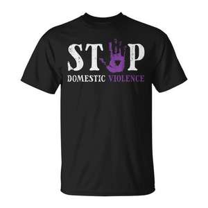 Camiseta de Concienciación para Hombres, Mujeres y Niños, Detén la Violencia Doméstica - Producto Promocional - Product Image 1