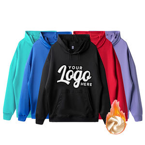 Sweat-shirts unisexes en polyester 100% à fermeture éclair surdimensionnés à logo personnalisé, en gros, taille plus, pour hommes, 500 g/m² - Product Image 2