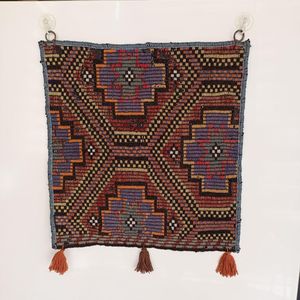 Alfombra colgante de pared auténtica étnica turca Bohemia elegante bordado Vintage Kilim alfombra colgante de pared decoración única para el hogar regalo de arte - Product Image 1