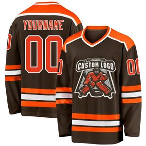2025 maillot de hockey sur glace OEM personnalisé mode Hockey uniforme brodé cousu vêtements de sport flexible entièrement personnalisable pour les équipes - Product Image 1