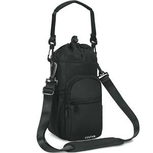 Carrying Travelling Hiking Walking Cup Sleeve Tumbler Bag Crossbody <b>Pouch</b> with Phone Pocket Custom <b>Water</b> Bottle Holder - Product Image 1