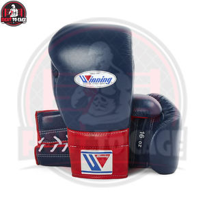 Guantes de Boxeo de Diseño OEM con Cordones, Precio al por Mayor, Color Azul Marino y Rojo, Buena Calidad, Guantes de Entrenamiento de Combate - Product Image 2
