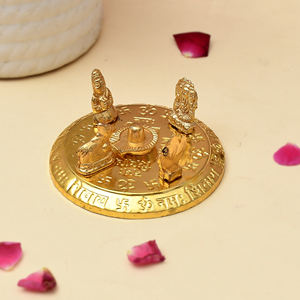 Vaisselle décorative en métal plaqué or Shiv Parivar avec technique de soudage pour la décoration de la maison Thanksgiving Nouvel An Mariage - Product Image 2