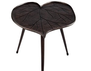 Table d'affichage de feuille noire d'accent Table de style moderne décorative avec base de pieds de trépied Table basse antique de meubles de fantaisie - Product Image 2