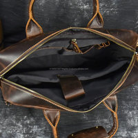 Sac à bandoulière en cuir véritable pour ordinateur portable, sacoche de messager pour homme, sac de voyage professionnel spacieux pour l'université – Prix d'usine