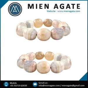 Blue Lace Agate Tumbled Nugget <b>Bracelet</b> Natural Healing <b>Crystal</b> Ladies Orthodox Jewelry Handmade Zinc Alloy Holiday Gift - Product Image 6