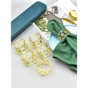 Servilletero de latón de lujo asequible con detalles pulidos en tono dorado para una decoración de mesa de lujo en bodas y banquetes - Product Image 2