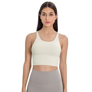 Brassière de yoga rembourrée pour femme, débardeur court, gilet de sport léger et respirant, brassière de sport réversible pour la gym et le yoga - Product Image 1