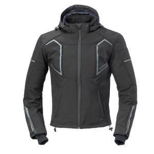 Chaqueta de motocicleta softshell con exterior impermeable y transpirable para ciudad y viajes. - Product Image 1