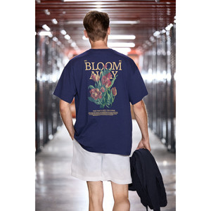 GRIMELANGE EXOTIC เสื้อยืดผู้ชายผ้าฝ้ายออร์แกนิก 100% พิมพ์ลาย ใส่สบาย - Product Image 1