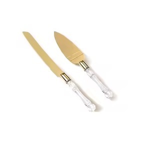 Ensemble de serveur de gâteau en métal de finition durable ustensile de dessert réception de mariage cuisine salle à manger vaisselle outil de pâtisserie - Product Image 4