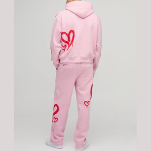 Ensemble de survêtement baggy 2 pièces personnalisé pour hommes, sweat à capuche et pantalon de survêtement coupe ample, idéal pour les loisirs sportifs et un usage quotidien - Product Image 5