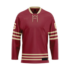 Camiseta de hockey sobre hielo de malla de poliéster para jugadores profesionales personalizados al por mayor para hombres camiseta de hockey sobre hielo hecha a medida al por mayor - Product Image 1