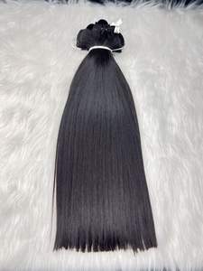 Vente en gros d'extensions de cheveux humains 100% Remy vietnamiens Cuticule droite naturelle alignée Trame de peau Style de vague génie - Product Image 3