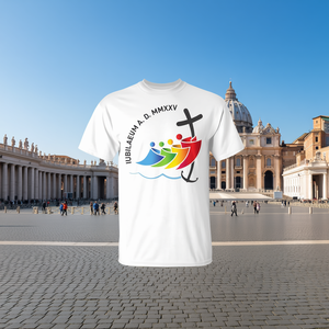 T-Shirt Promozionale Souvenir del Pellegrinaggio del Giubileo 2025 Roma Fede Cattolica - Product Image 1