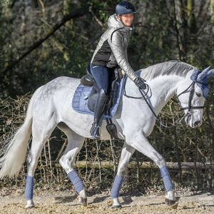 แผ่นรองอานม้าผ้าฝ้ายสวมใส่สบายสีทึบมีคุณสมบัติกันลื่นและบุขนแกะ - Product Image 5