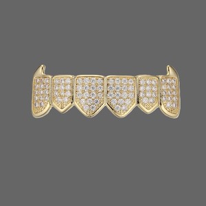 Personalizado hombres Hip Hop Iced Grillz 14K chapado en oro blanco VVS Moissanite diamante dientes Grillz 925 joyería de plata regalo perfecto - Product Image 4