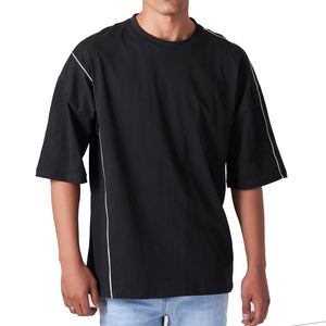 เสื้อยืดขนาดใหญ่กว่าปกติสำหรับผู้ชายเสื้อยืดผ้าฝ้าย100% ไหล่ตกขนาด250กรัม - Product Image 1