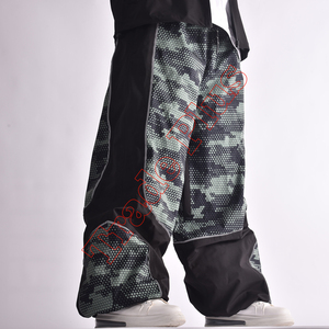 Pantalon de snowboard imperméable pour homme, 10000 mm, polyester, fermeture à cordon, impression par sublimation, design camouflage - Product Image 6