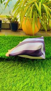 Bolsa de viaje para playa a rayas personalizada ecológica, bolsas de aseo cosméticas recicladas de nailon, etiqueta con logotipo de cremallera reutilizable de plástico - Product Image 3