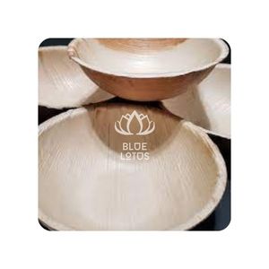 MEILLEUR PRIX Bols en feuilles de palmier, service de table naturel robuste, lotus bleu 2025 - Product Image 1