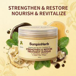 Traitement fortifiant et réparateur pour cheveux à l'huile de ricin noire jamaïcaine et au beurre de karité pour cheveux secs, abîmés, bouclés et coiffés à la chaleur - Product Image 3