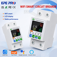 Protecteur automatique intelligent WiFi EPEPRO 1-63A, réglage de la surtension/sous-tension, de la surintensité, contrôle à distance via l'application Tuya