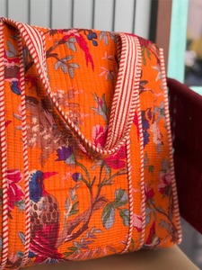 Vintage Lady Winter Fashion Velvet Quilted Cotton Tote <b>Bags</b> with Zipper Closure Lightweight <b>Canvas</b> Lining for <b>Shopping</b> & Travel - Product Image 4