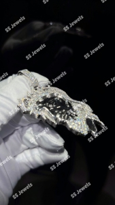 Collier Hip Hop Religieux pour Homme en Argent 925 Plaqué Rhodium avec Pendentif Couronne de Jésus Personnalisé Sertie de Moissanite - Product Image 3