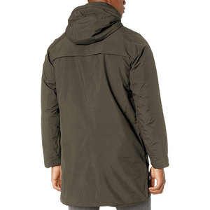 Veste longue bouffante pour hommes lourds veste d'hiver à fermeture éclair chaude matelassée thermique à capuche en plein air - Product Image 6