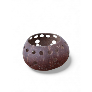Coconut Shell Tealight Holder Made from <b>Natural</b> Materials for <b>Calm</b> Home Decoration from Vietnam - Product Image 1
