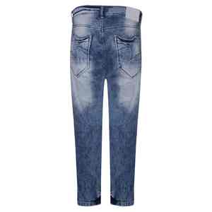 Jean en Denim pour Homme Coupe Slim Taille Moyenne Droite Déchiré Déchiré Lavé Respirant Style Streetwear d'Été - Product Image 5