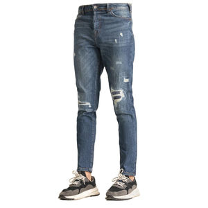 กางเกงยีนส์เดนิมวินเทจสำหรับผู้ชาย ล้างสีอ่อน ระบายอากาศได้ดี สไตล์สั่งทำพิเศษสำหรับสตรีทแวร์ แฟชั่นลำลอง ผลิตในปากีสถาน - Product Image 1