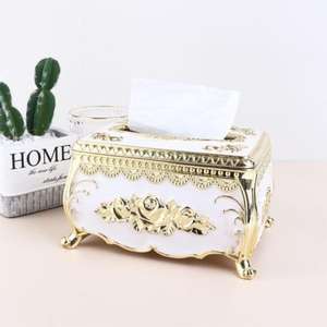 Porte-serviettes vintage en laiton avec finition antique de haute qualité et métal doré robuste pour la décoration de table - Product Image 1