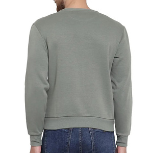 Venta al por mayor de alta calidad liso en blanco impreso cuello redondo bordado Logo diseño deportivo Sudadera con capucha hombre 100% algodón sudaderas básicas - Product Image 3