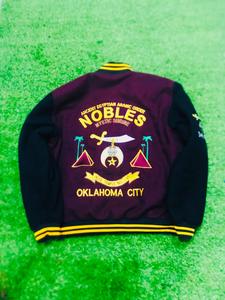 SHRINER JACKET MAROON TEMPLE JACKET CUSTOMISED VARSITY JACKET-HSE - Product Image 2