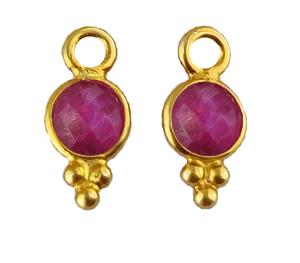 Colgante de Granate de 4mm con Bisel Elegante, Plata de Ley 925, Baño de Oro Vermeil y Rodio, Certificado por Terceros, Amuleto de Regalo para Ella - Product Image 6