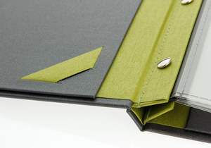 Carpeta de archivos de cuero personalizado de la tarjeta del menú del hotel restaurante - Product Image 2