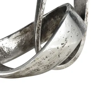 DKD Home Decor Abstract Aluminio Balkaran Estatuilla Escultura Figura decorativa hecha a mano con diseño abstracto - Product Image 5