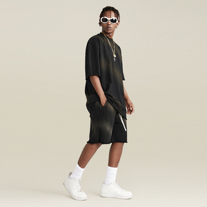 Ensemble de shorts décontractés pour hommes, nouvelle collection été, t-shirt à manches courtes, shorts, ensemble de survêtement uni, vêtements de marque pour hommes, ensembles de 2 pièces - Product Image 4