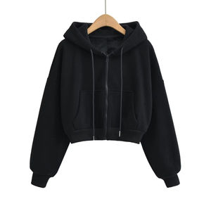 Sudadera holgada de invierno para mujer, 100% algodón, forro polar, cuello alto, estampado frontal, estilo informal - Product Image 2