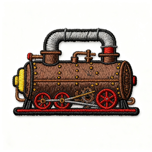 Custom Embroidery Patches for Uniforms-Steam Locomotive Train Engine Design Alphabet Eco-Friendly Chenille <b>Iron</b> Backing Retro - Product Image 6