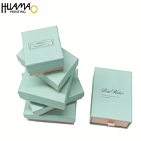 Boîte à bijoux de luxe personnalisée avec logo, directement de l'usine Huamao, pour bague, collier, boucles d'oreilles, emballage cadeau de mariage, vente en gros pour cadeau de fête