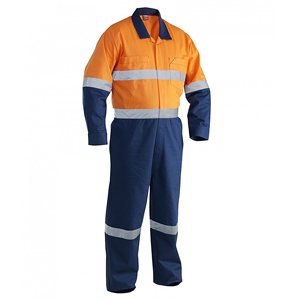 Combinaisons de sécurité uniformes en coton polyester respirant pour hommes avec fonction fluorescente - Product Image 5