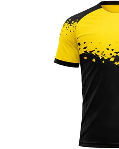 Uniforme de Fútbol Personalizado Amarillo y Negro con Pantalones Cortos, Uniforme de Fútbol Transpirable de Poliéster para Entrenamiento, Partido, Equipo, Nivel Profesional - Product Image 5